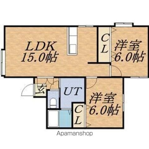 札幌市軌道線 西線１４条駅 徒歩6分 2階建 築32年の間取り写真