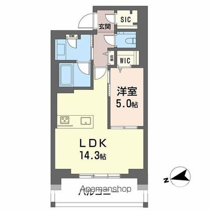 シャーメゾンステージ中央通り[1LDK/50.62m2]の間取図