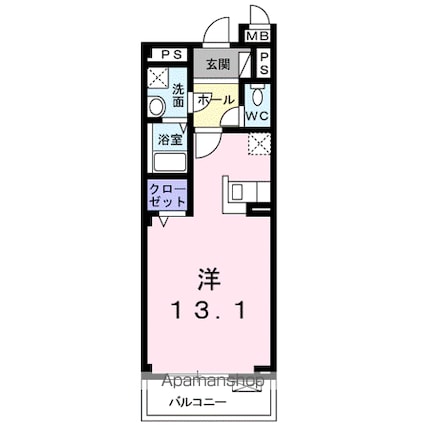 ブリリアント　テラス[1R/32.32m2]の間取図