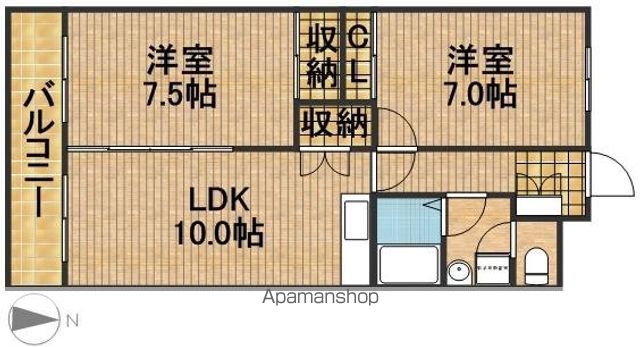 ディアコート布橋の間取り写真