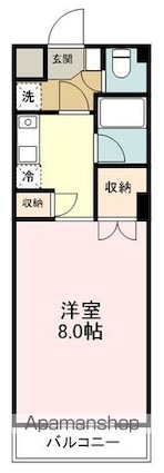 ウェルコート小松島[1R/25.78m2]の間取図