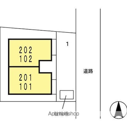 アクエリアス清水町[1R/36.67m2]の配置図