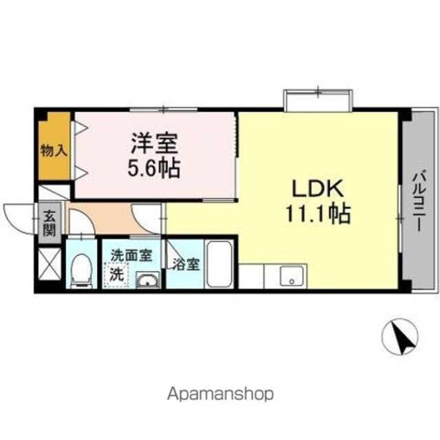 コンフォール空港通り[1LDK/41m2]の間取図