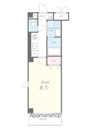プリムベール北赤羽[1K/29.84m2]の間取図