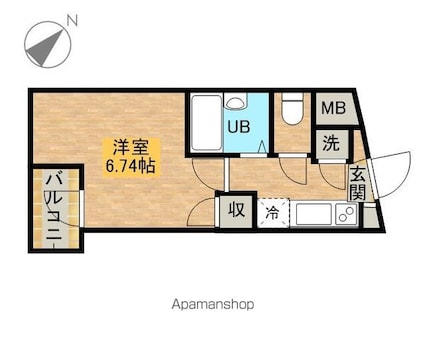 パレ・ホームズ西高島平[1K/20.06m2]の間取図