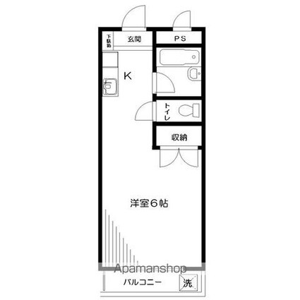 熊の前ビル[1R/20.62m2]の間取図