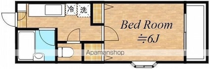 東京都三鷹市上連雀２丁目[1K/21.07m2]の間取図