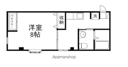 リトルアイランド[1K/31.9m2]の間取図
