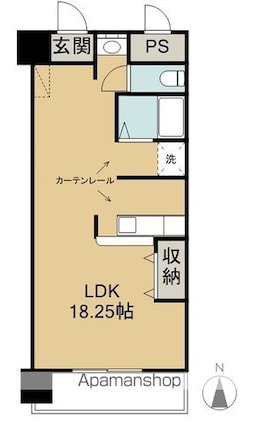 ひまわりやなべ[1LDK/45.62m2]の間取図