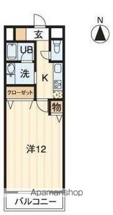 リベルテ太田[1K/34.15m2]の間取図
