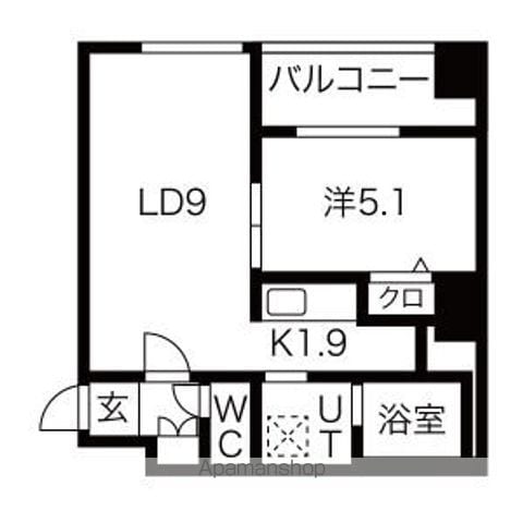 クラリス豊平3・9の間取り写真