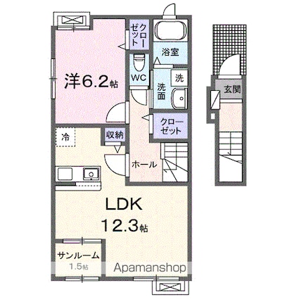 グランドハーモニー[1LDK/51m2]の間取図