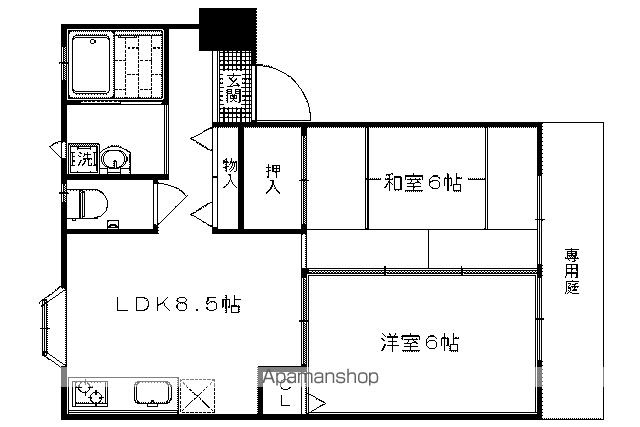 山越FLORA GARDENの間取り写真