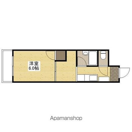 広島県広島市東区曙５丁目[1DK/23.5m2]の間取図