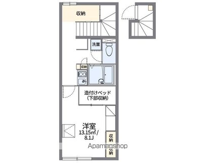 レオパレスサザンクロスＡ[1K/28.02m2]の間取図