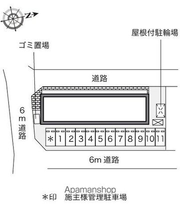 レオパレスなでしこ[1K/23.72m2]の配置図