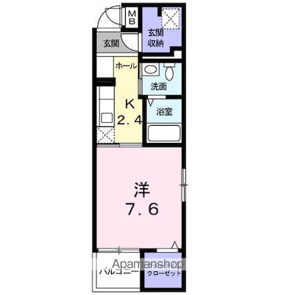 ジュネス東玉川[1K/30.31m2]の間取図