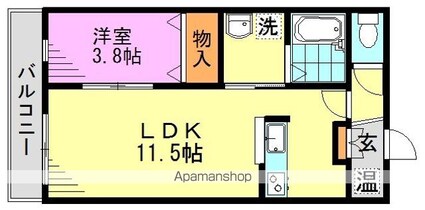 グランシャリオ阿佐ヶ谷[1LDK/36m2]の間取図