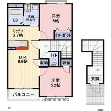 ルノールＤ[2LDK/54.15m2]の間取図