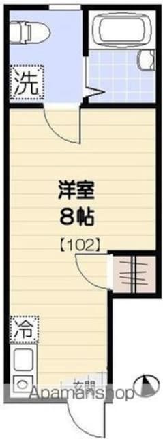 Ｏｎｅ’ｓＨｏｕｓｅ等々力[1R/20.44m2]の間取図