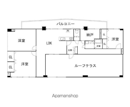 白樺フラッツ[3SLDK/115m2]の間取図
