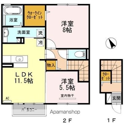 アズーロ寿[2LDK/66.31m2]の間取図