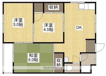 コーポ村上[3DK/53m2]の間取図