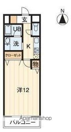 リベルテ太田[1K/34.15m2]の間取図