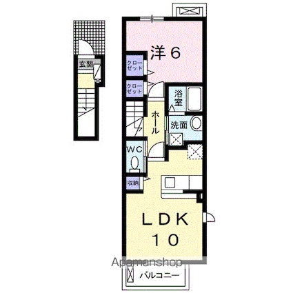 ラ・ロマネ[1LDK/44.15m2]の間取図