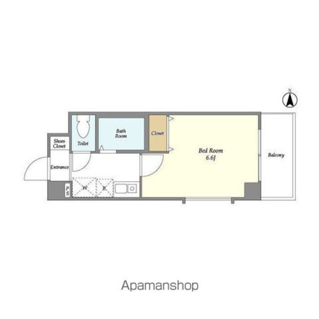 東京都新宿区下落合３丁目[1K/20.32m2]の間取図
