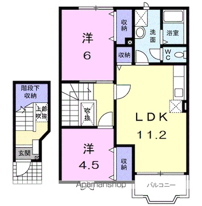 プリム・セーリオ[2LDK/60.19m2]の間取図