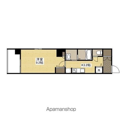 グラビスコート上幟町[1K/34.16m2]の間取図