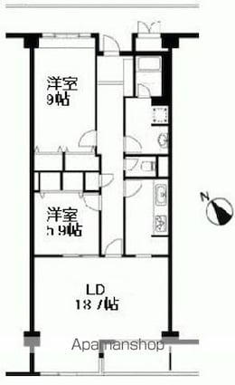 アーバンコート市ヶ谷[2LDK/93.2m2]の間取図