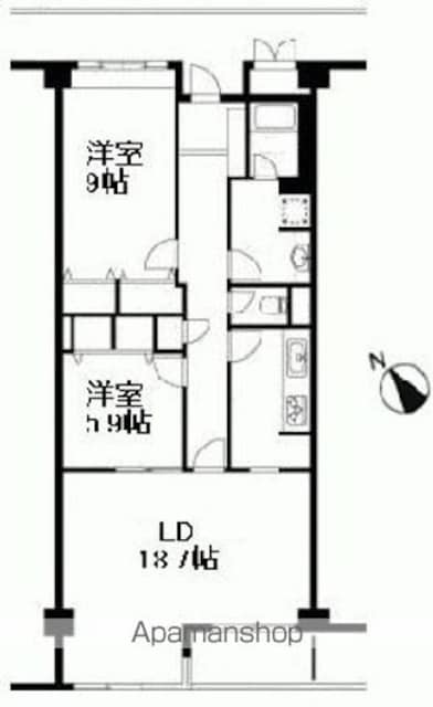 アーバンコート市ヶ谷[2LDK/93.2m2]の間取図