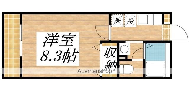 東京都立川市高松町２丁目[1K/24.63m2]の間取図