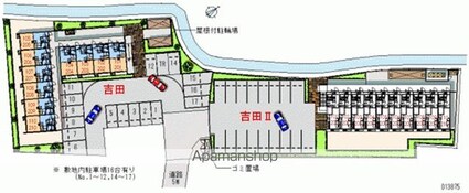 レオパレス吉田Ⅱ[1K/22.35m2]の配置図