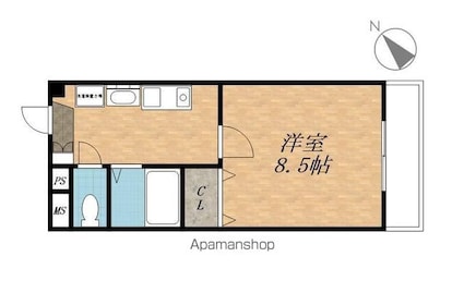 グリーンＴＡＮＡＧＯ[1K/24.79m2]の間取図