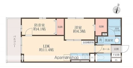 Ｌｉｂｅｒｔｅ井草[2LDK/47.34m2]の間取図