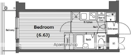 東京都新宿区下落合１丁目[1K/20.53m2]の間取図