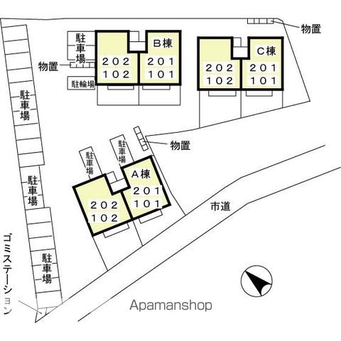 ＧＲＥＥＮ　ＦＯＲＥＳＴ　ＡＢＣ B202 ｜ 山梨県甲府市富竹２丁目11-16（賃貸アパート2LDK・2階・62.10㎡） その17