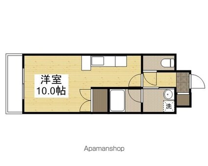 ジュネス天領Ⅱ[1R/26.82m2]の間取図
