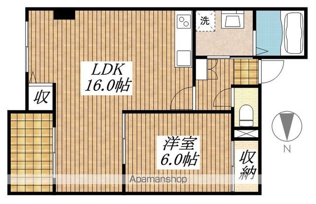 【立川市富士見町のマンションの間取り】