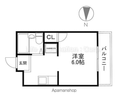 メゾン・ド・ムラジⅢ[1K/20.3m2]の間取図