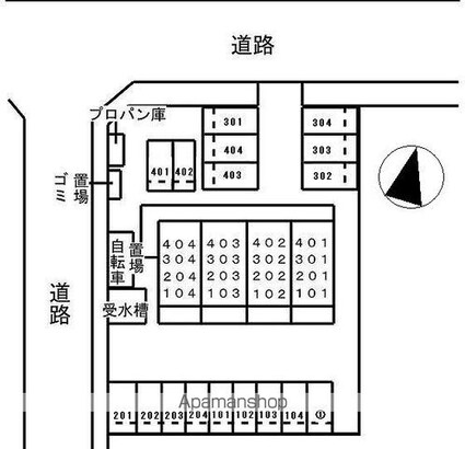 ローフィルド[1DK/37m2]の配置図