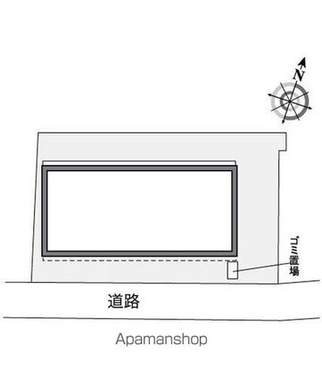 レオパレスメイプルコートⅠ号館[1K/28.02m2]の配置図