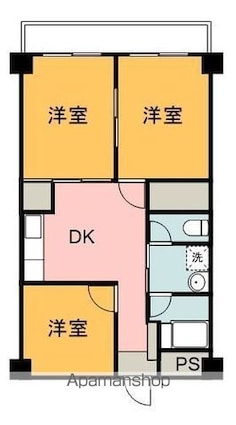 第二昭安マンション[3DK/49.77m2]の間取図