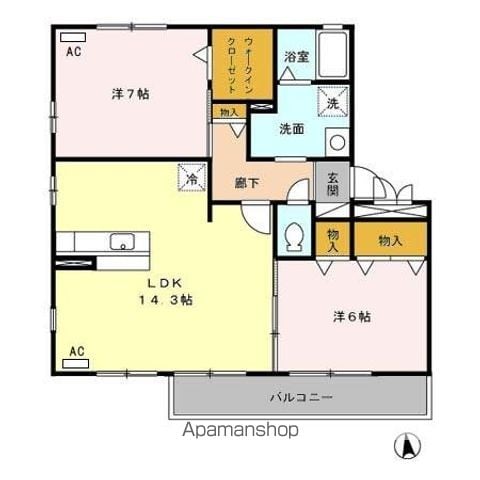 ヴェルジェ Aの間取り写真