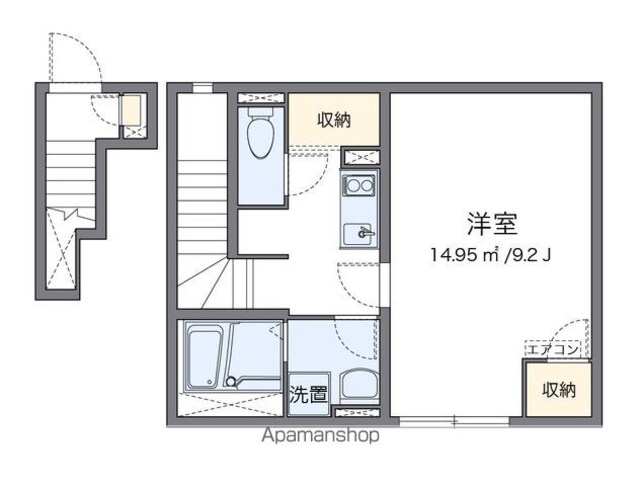 クレイノ井戸浜[1K/32.52m2]の間取図