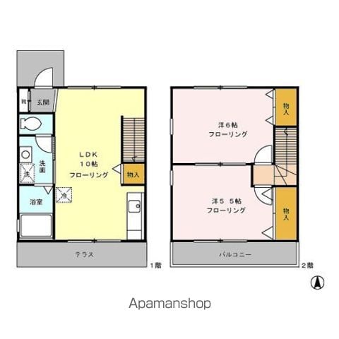 【練馬区石神井台のアパートの間取り】