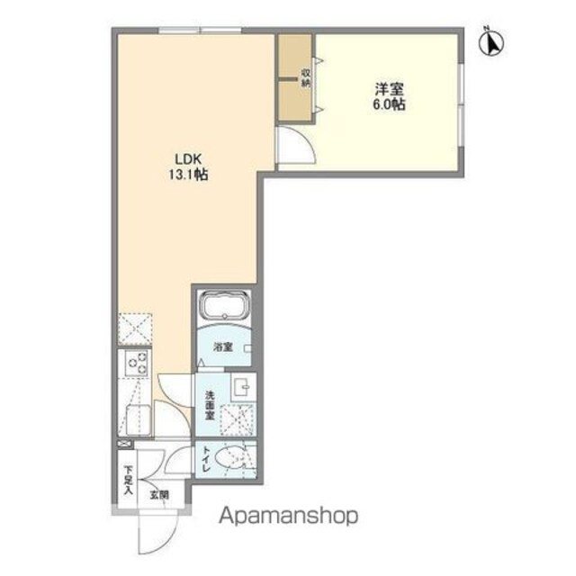 ウェルスクエア桜上水[1LDK/40.08m2]の間取図